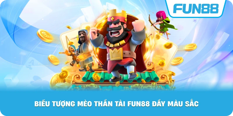 Biểu Tượng Mèo Thần Tài Fun88 đầy màu sắc